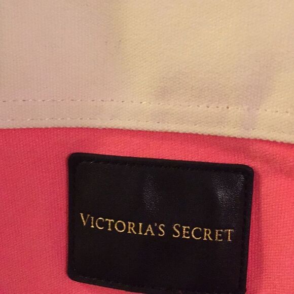 Victoria Secret Large tote pink black white - Picture 2 of 5